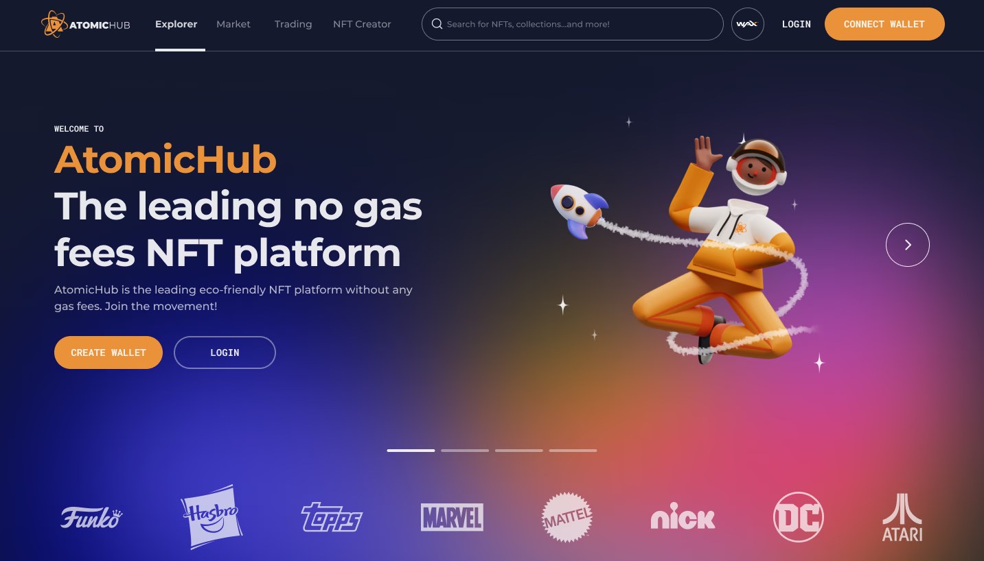 AtomicHub NFT marketplace
