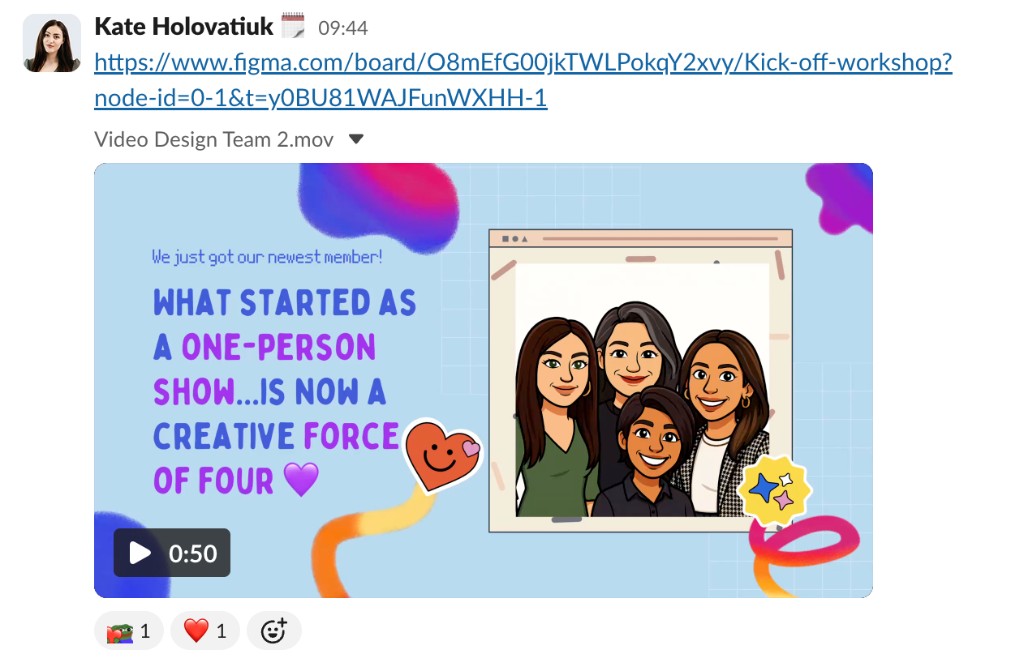 Design team growth announcement — from one person to a team of four
